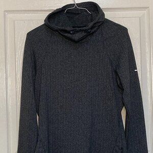 Women's Longsleeve Fleece Mondetta Brand Charcoal Pattern sze Medium